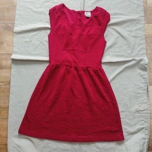 Red skater dress